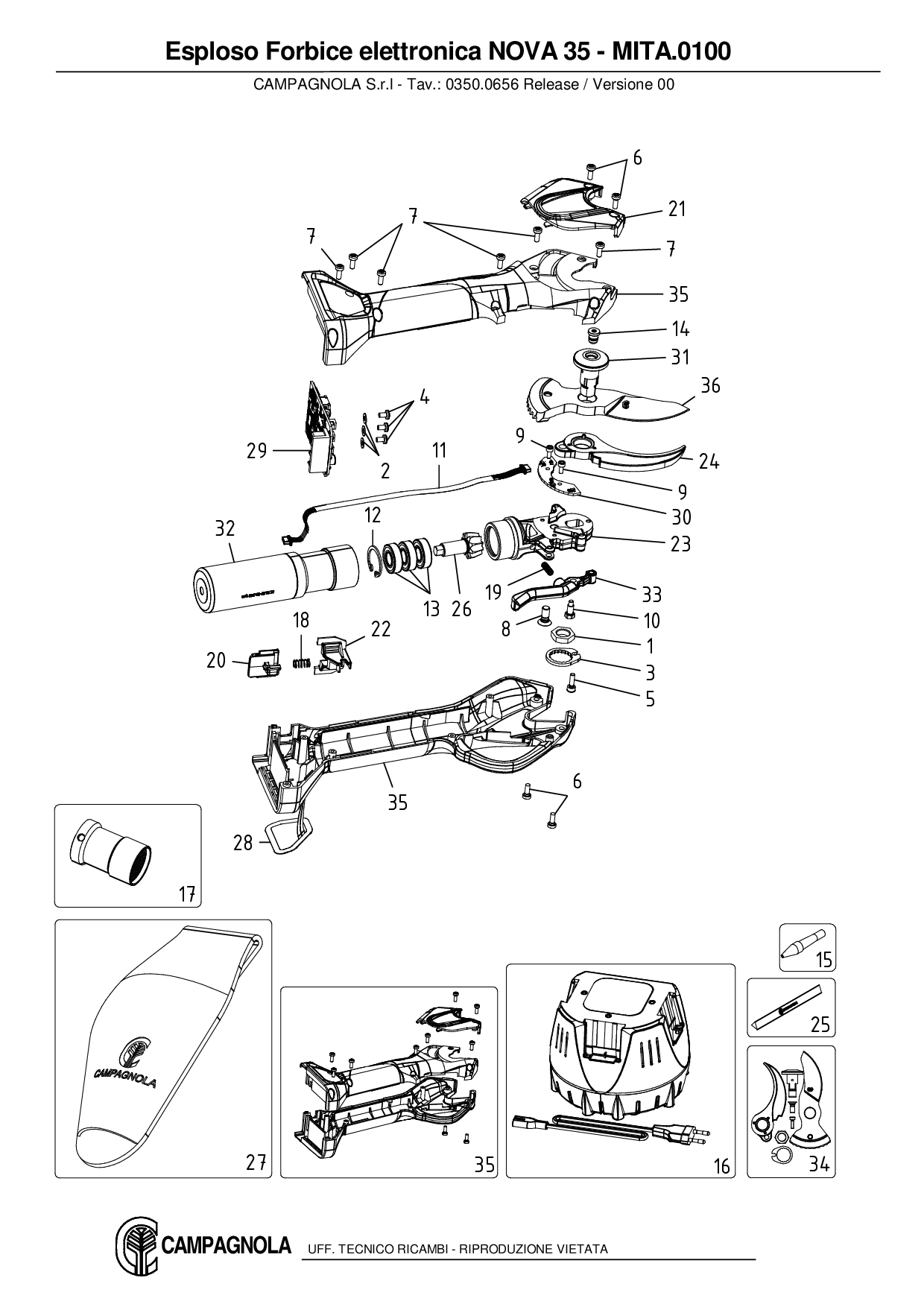 MITA.0100_Esploso Forbice elettronica NOVA 35